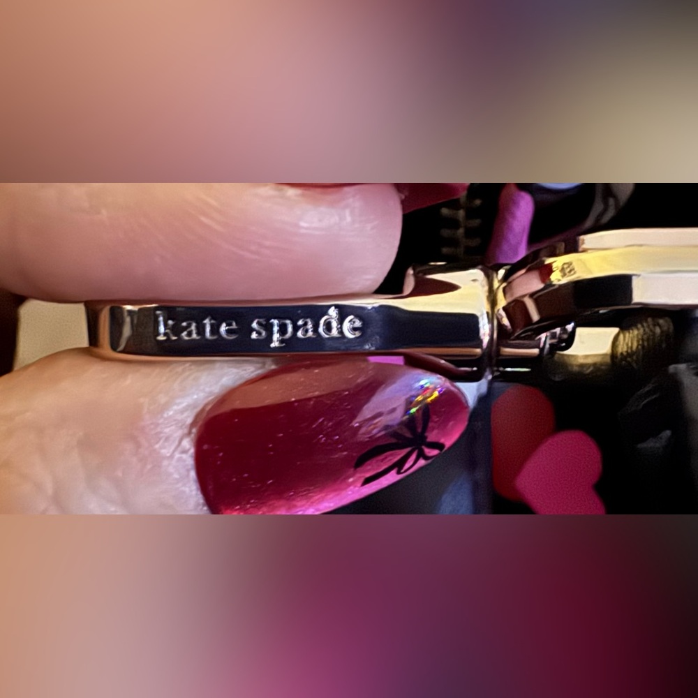Kate Spade Staci Flutter Hearts Satchel (Black Multi) - w/ Storyline Card Holder - Picture 11 of 15